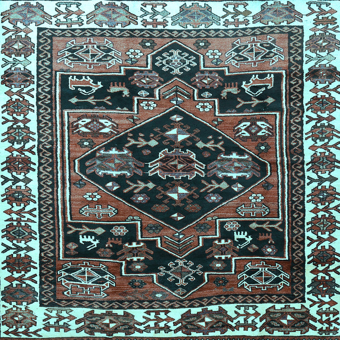Square Persian Light Blue Traditional Rug, tr747lblu