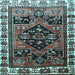 Square Persian Light Blue Traditional Rug, tr747lblu