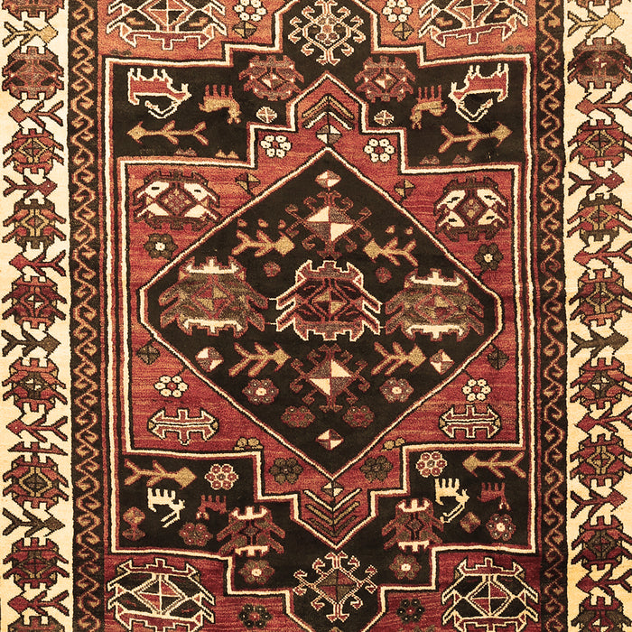 Machine Washable Persian Brown Traditional Rug, wshtr747brn