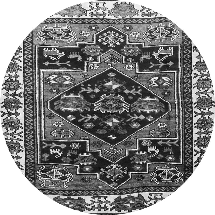 Machine Washable Persian Gray Traditional Rug, wshtr747gry