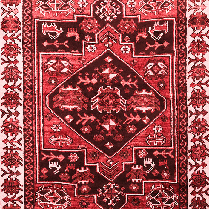 Machine Washable Persian Red Traditional Rug, wshtr747red