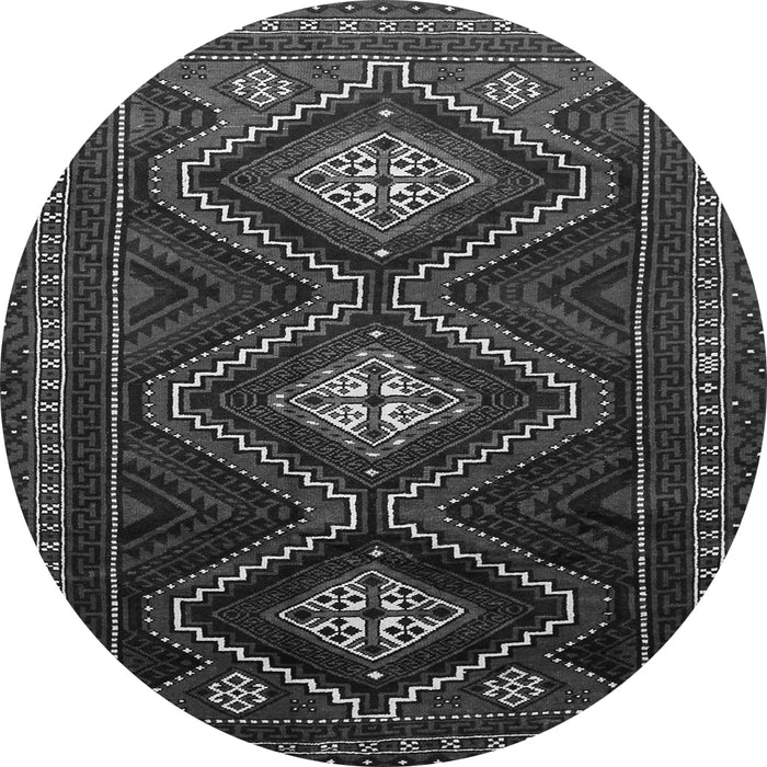 Machine Washable Persian Gray Traditional Rug, wshtr748gry