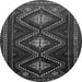Square Persian Gray Traditional Rug, tr748gry