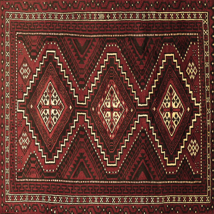 Square Machine Washable Persian Brown Traditional Rug, wshtr748brn