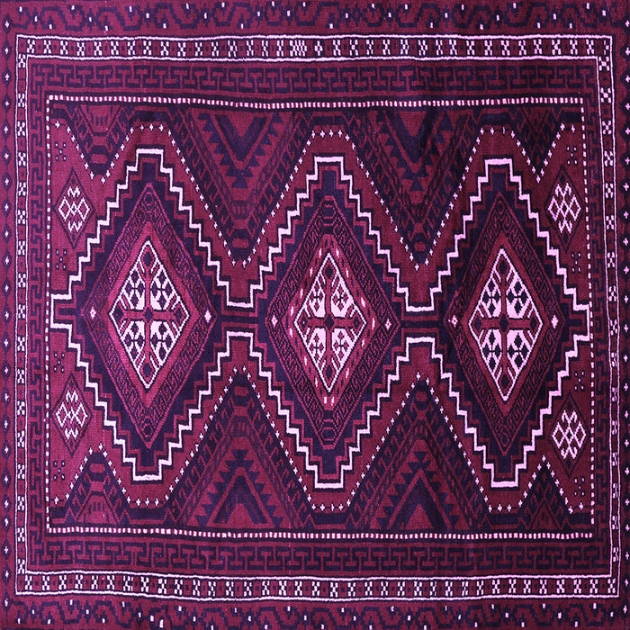 Square Machine Washable Persian Purple Traditional Area Rugs, wshtr748pur