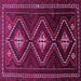 Square Persian Pink Traditional Rug, tr748pnk