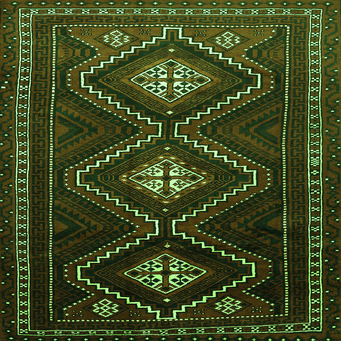 Serging Thickness of Persian Green Traditional Rug, tr748grn