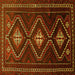 Square Persian Yellow Traditional Rug, tr748yw