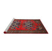 Sideview of Machine Washable Traditional Brown Rug, wshtr749