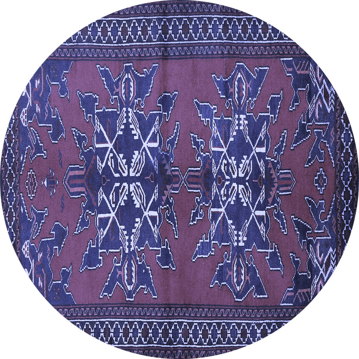 Round Persian Blue Traditional Rug, tr749blu