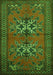 Serging Thickness of Machine Washable Persian Green Traditional Area Rugs, wshtr749grn