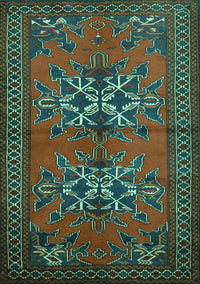 Persian Turquoise Traditional Rug, tr749turq