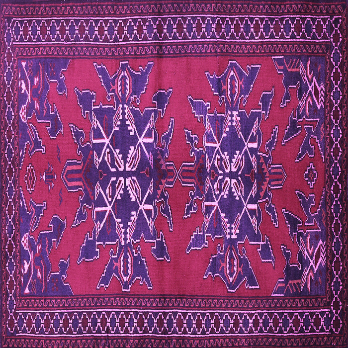 Square Machine Washable Persian Purple Traditional Area Rugs, wshtr749pur