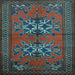 Square Persian Light Blue Traditional Rug, tr749lblu