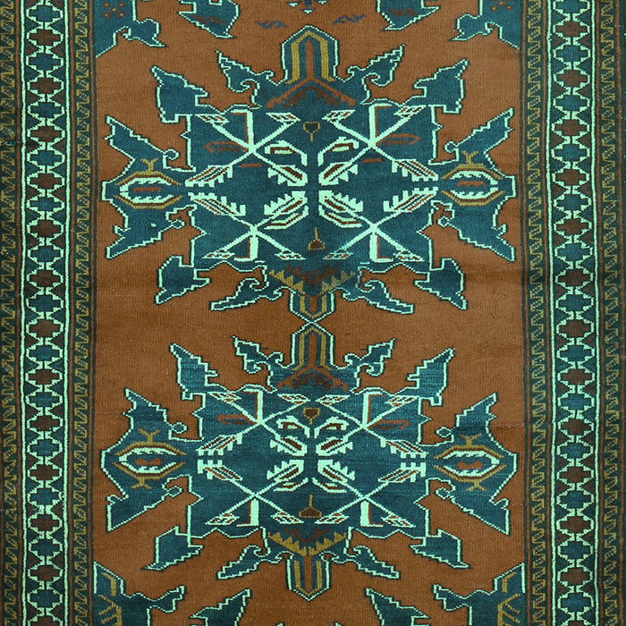 Machine Washable Persian Turquoise Traditional Area Rugs, wshtr749turq