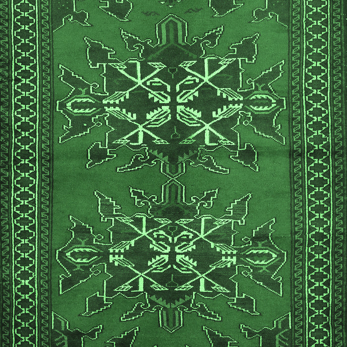 Machine Washable Persian Emerald Green Traditional Area Rugs, wshtr749emgrn