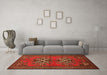 Machine Washable Persian Orange Traditional Area Rugs in a Living Room, wshtr749org