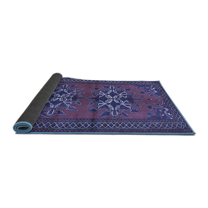Sideview of Persian Blue Traditional Rug, tr749blu