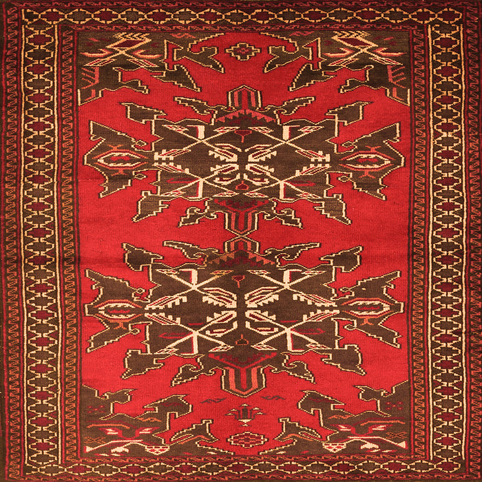 Serging Thickness of Persian Orange Traditional Rug, tr749org