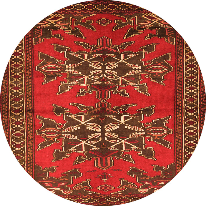 Square Persian Orange Traditional Rug, tr749org