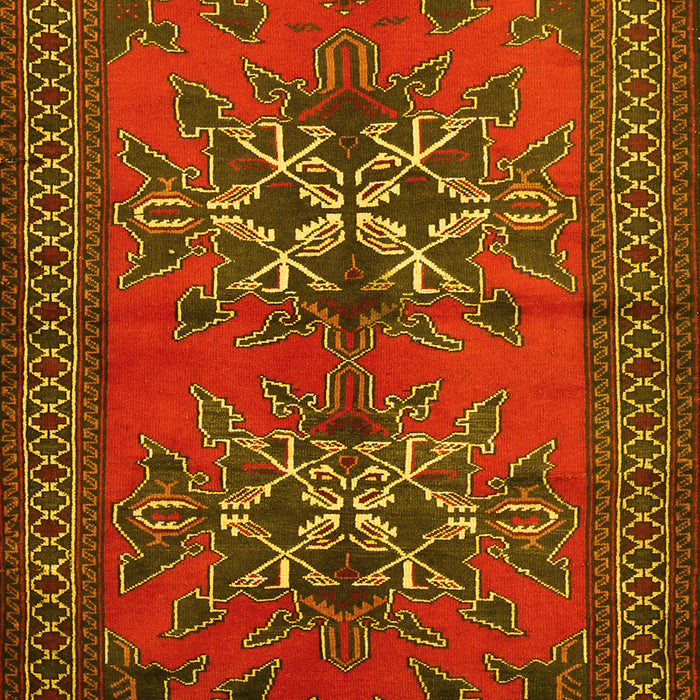 Machine Washable Persian Yellow Traditional Rug, wshtr749yw