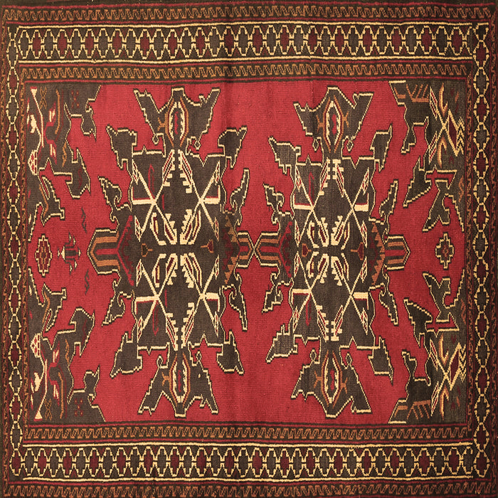 Square Persian Brown Traditional Rug, tr749brn