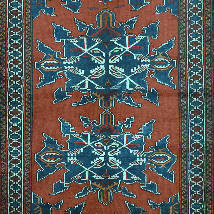 Machine Washable Persian Light Blue Traditional Rug, wshtr749lblu