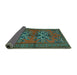 Sideview of Persian Turquoise Traditional Rug, tr749turq