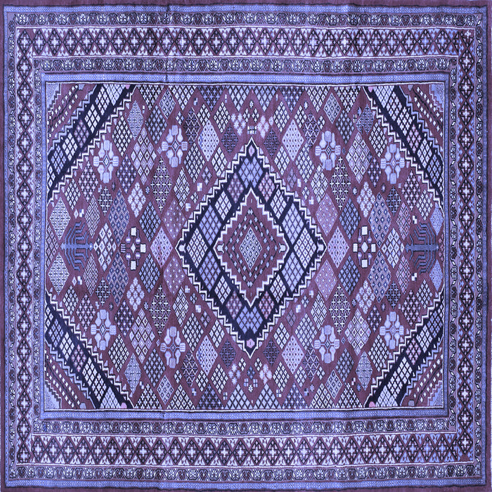 Square Persian Blue Traditional Rug, tr74blu