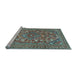 Sideview of Machine Washable Persian Light Blue Traditional Rug, wshtr74lblu