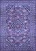 Machine Washable Persian Blue Traditional Rug, wshtr74blu