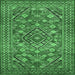 Square Persian Emerald Green Traditional Rug, tr74emgrn