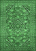 Machine Washable Persian Emerald Green Traditional Area Rugs, wshtr74emgrn