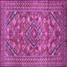 Square Persian Purple Traditional Rug, tr74pur
