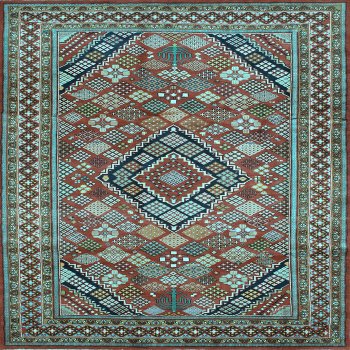 Square Persian Light Blue Traditional Rug, tr74lblu