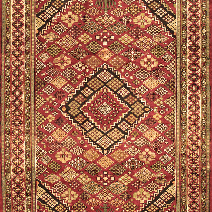 Machine Washable Persian Brown Traditional Rug, wshtr74brn