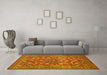 Machine Washable Persian Yellow Traditional Rug in a Living Room, wshtr74yw