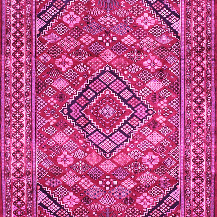 Machine Washable Persian Pink Traditional Rug, wshtr74pnk