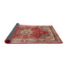 Sideview of Traditional Fire Brick Red Medallion Rug, tr75