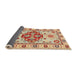 Sideview of Traditional Chestnut Red Persian Rug, tr750