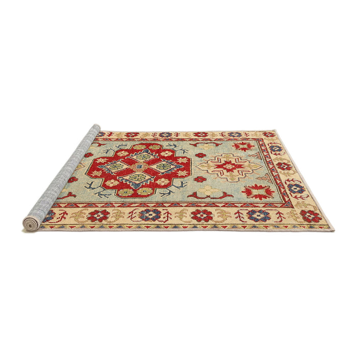 Sideview of Machine Washable Traditional Chestnut Red Rug, wshtr750