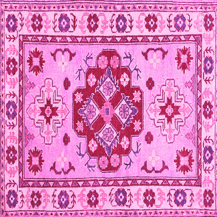 Square Persian Pink Traditional Rug, tr750pnk