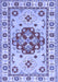 Machine Washable Persian Blue Traditional Rug, wshtr750blu