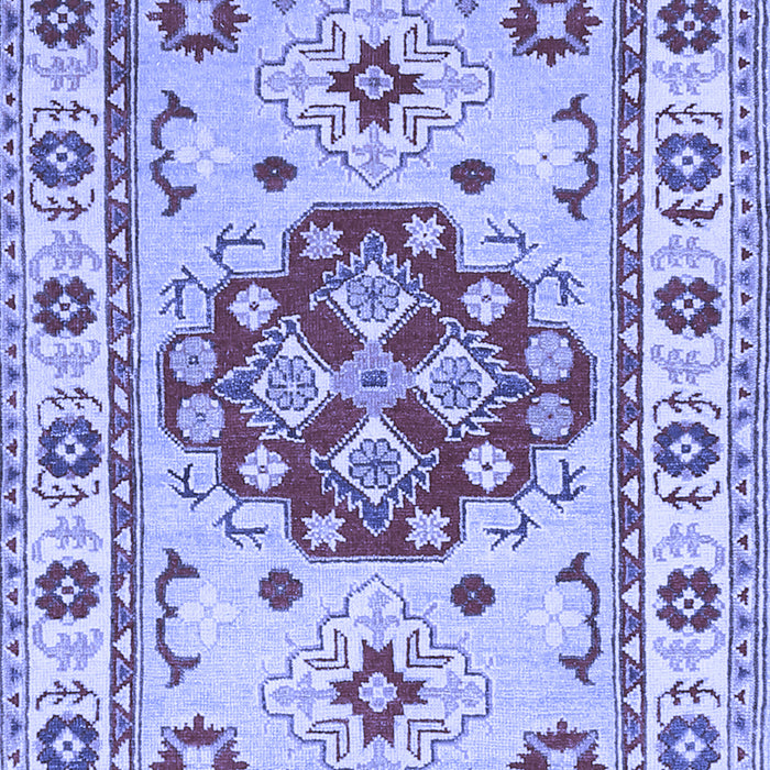 Machine Washable Persian Blue Traditional Rug, wshtr750blu