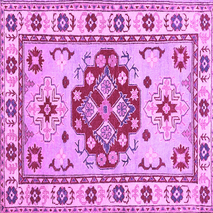 Square Machine Washable Persian Purple Traditional Area Rugs, wshtr750pur