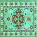 Square Persian Turquoise Traditional Rug, tr750turq