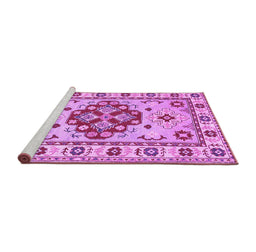Sideview of Machine Washable Persian Purple Traditional Area Rugs, wshtr750pur