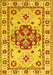 Machine Washable Persian Yellow Traditional Rug, wshtr750yw