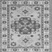 Round Machine Washable Persian Gray Traditional Rug, wshtr750gry