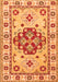 Serging Thickness of Machine Washable Persian Orange Traditional Area Rugs, wshtr750org